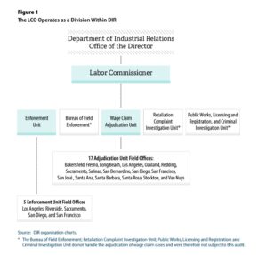 CA DIR organization chart